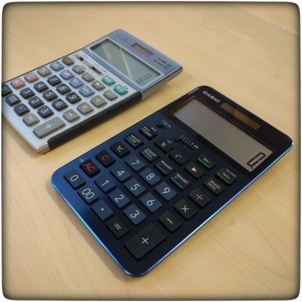 CASIO Premium Calculator S100 Navy Blue Solar Battery 12 digits New in Box